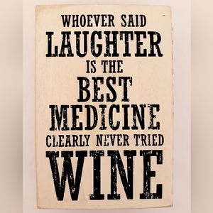 Decorative Wall/Table Wine Plaque